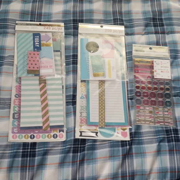 The Happy Planner lot binder stickers note cards planning bundle pink 12 piece - Picture 6 of 9